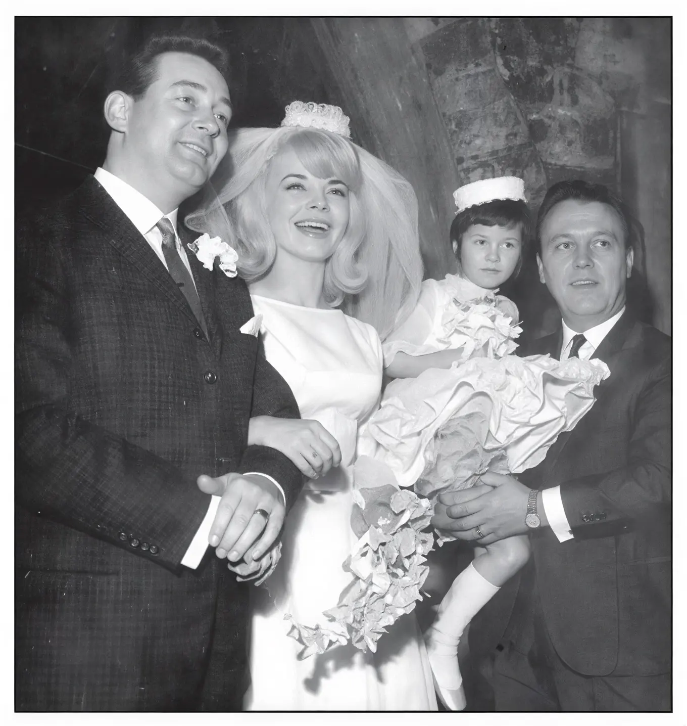 Johnnie Spence and Marion Horton’s wedding. Singer Matt Munro (at right) was best man Johnnie Spence and Marion Horton’s wedding. Singer Matt Munro (at right) was best man